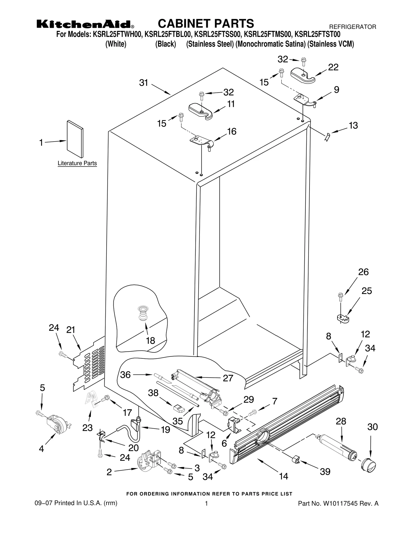CABINET PARTS