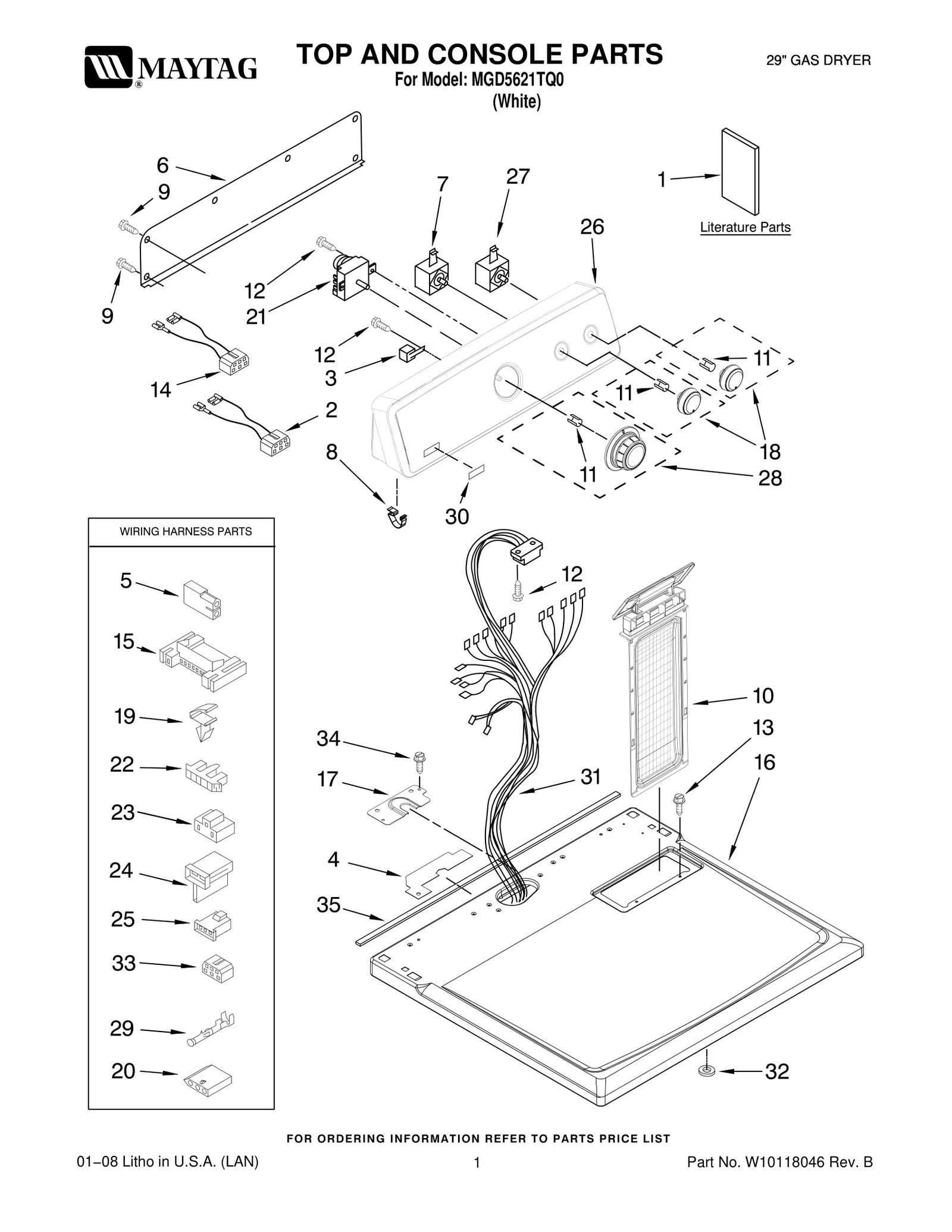 TOP AND CONSOLE PARTS