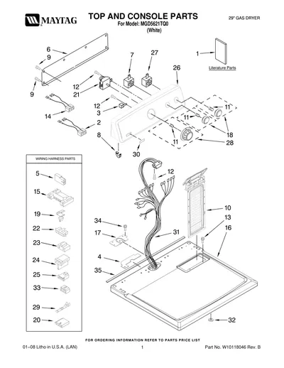TOP AND CONSOLE PARTS