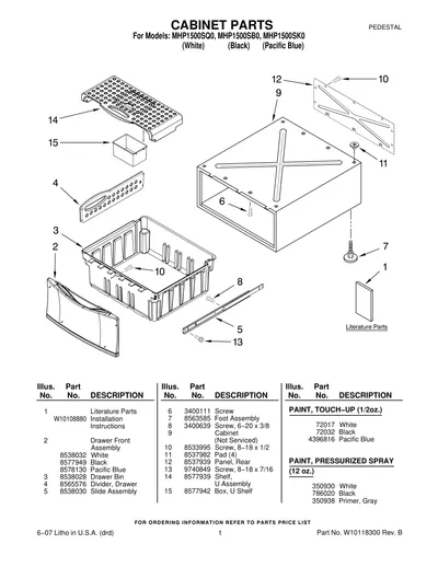 CABINET PARTS