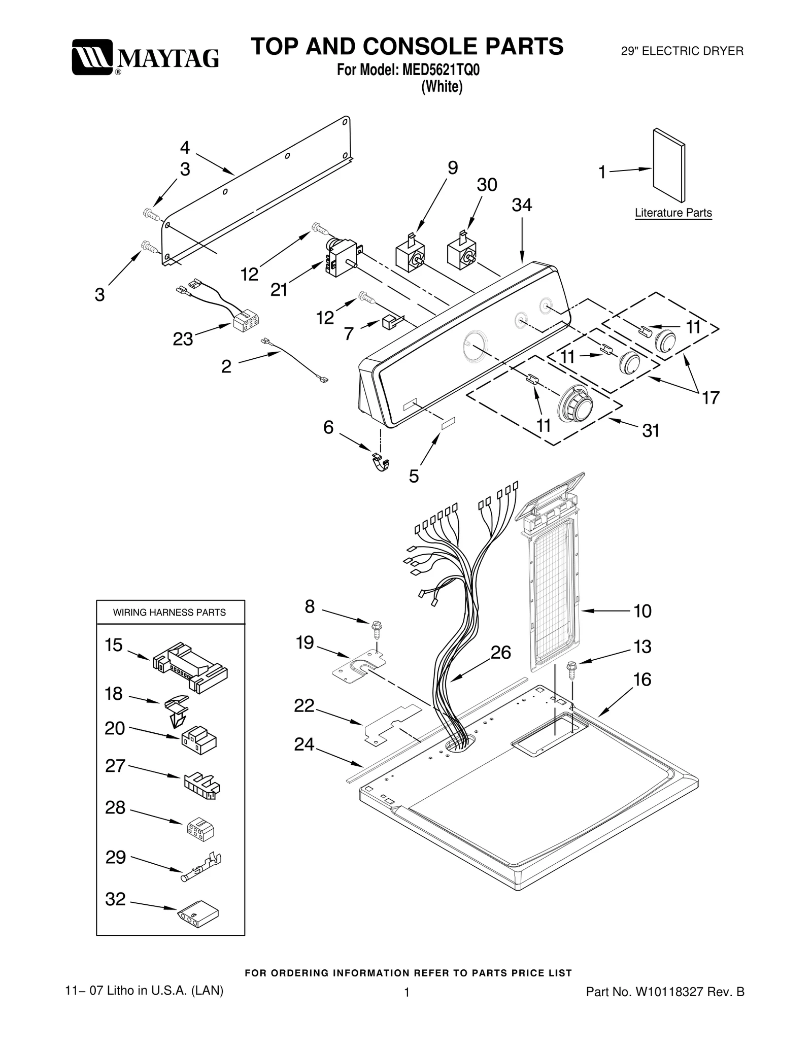 TOP AND CONSOLE PARTS
