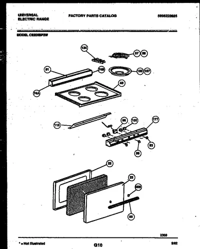 COOKTOP, BACKGUARD AND DOOR PARTS