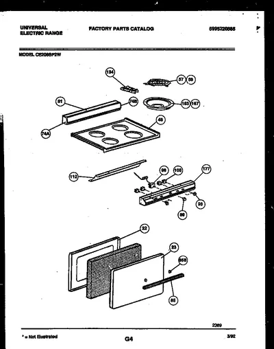 COOKTOP AND DOOR PARTS