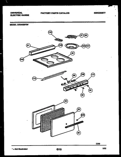 COOKTOP AND DOOR PARTS