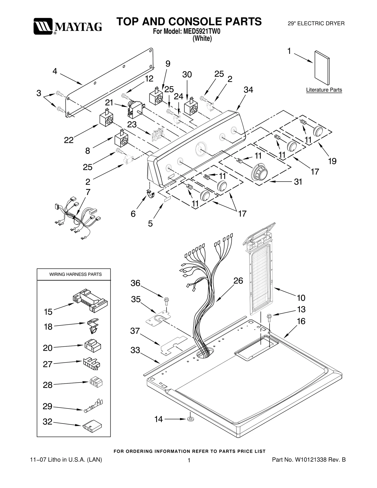 TOP AND CONSOLE PARTS