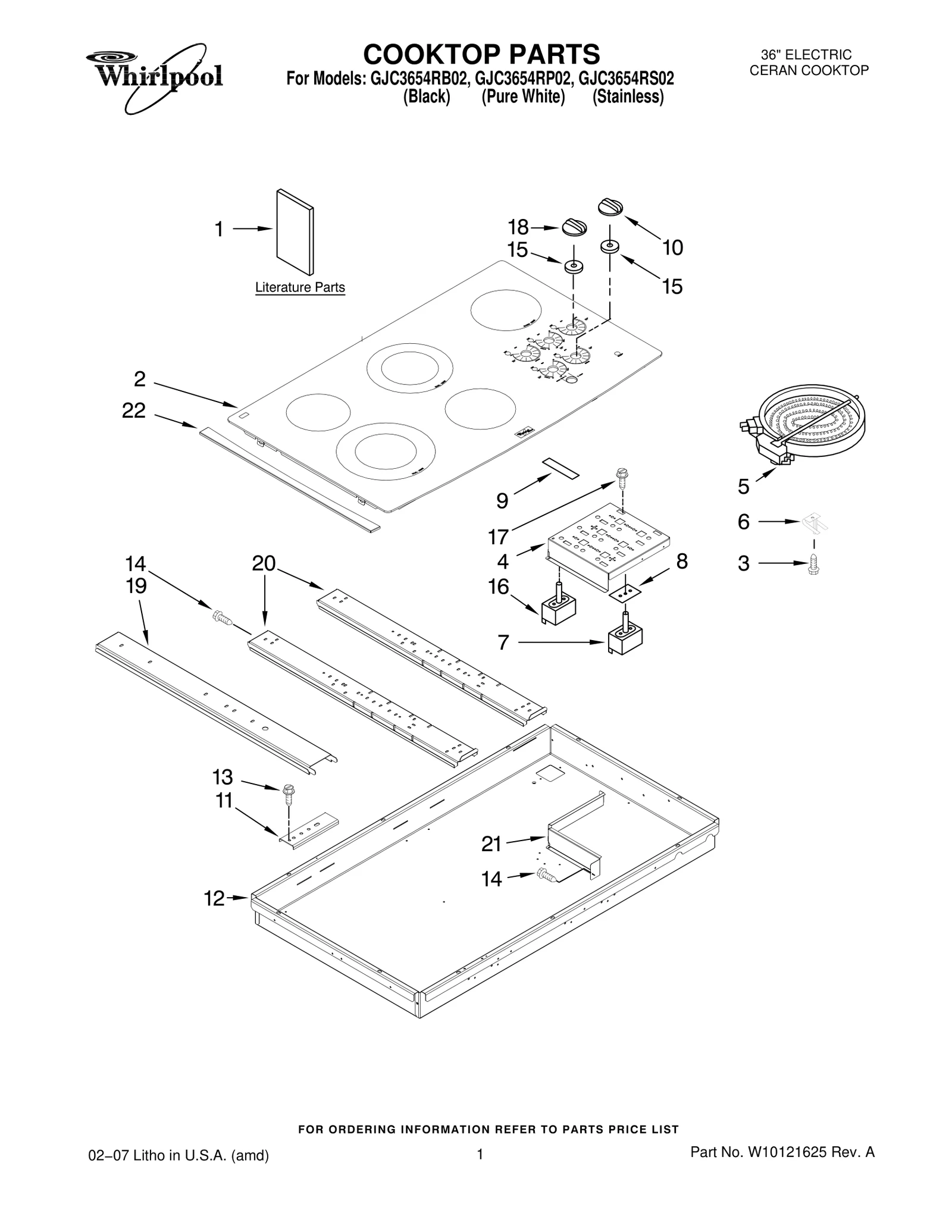 COOKTOP PARTS