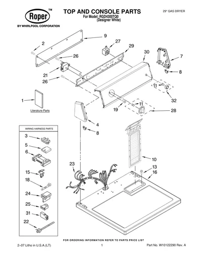 TOP AND CONSOLE PARTS