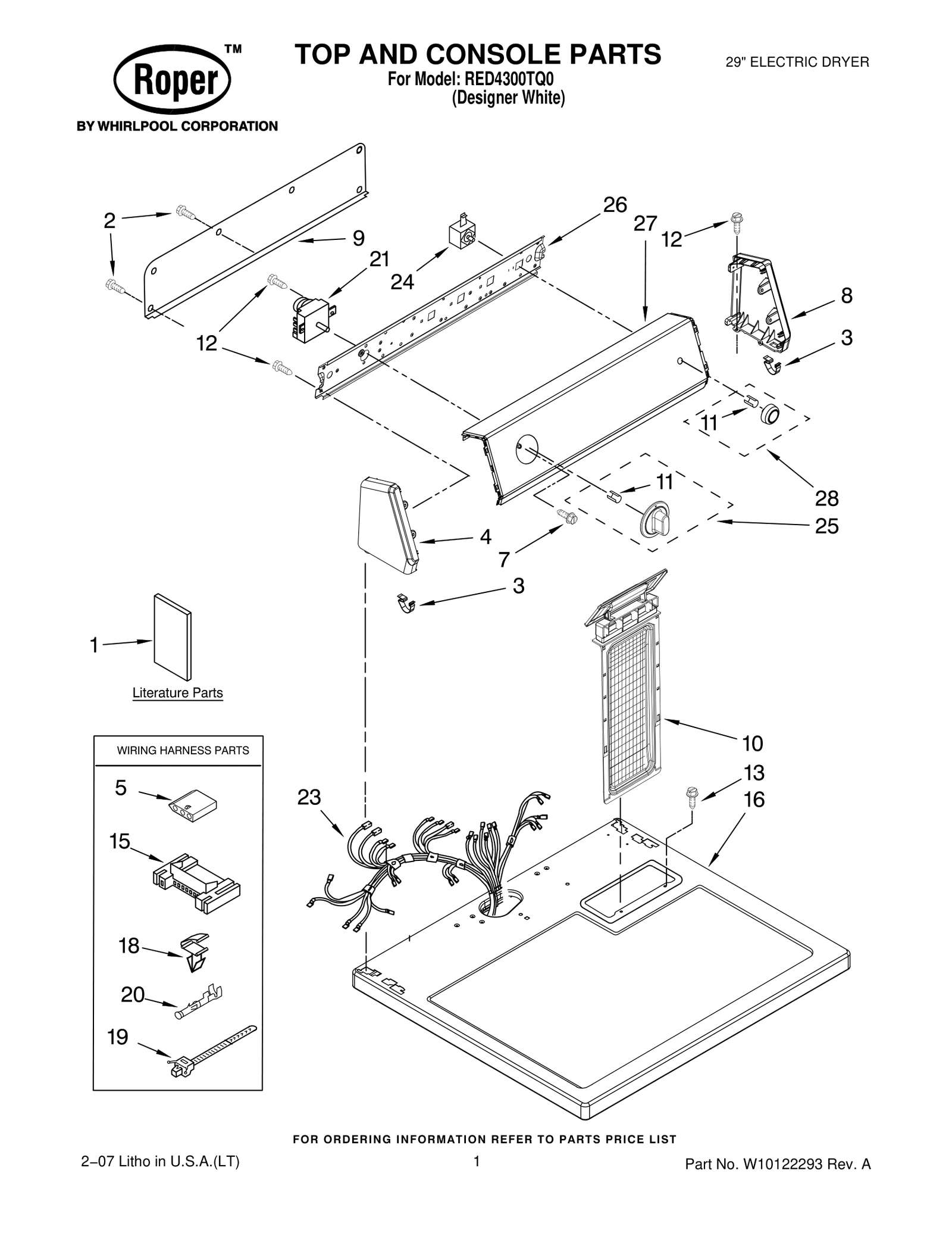 TOP AND CONSOLE PARTS