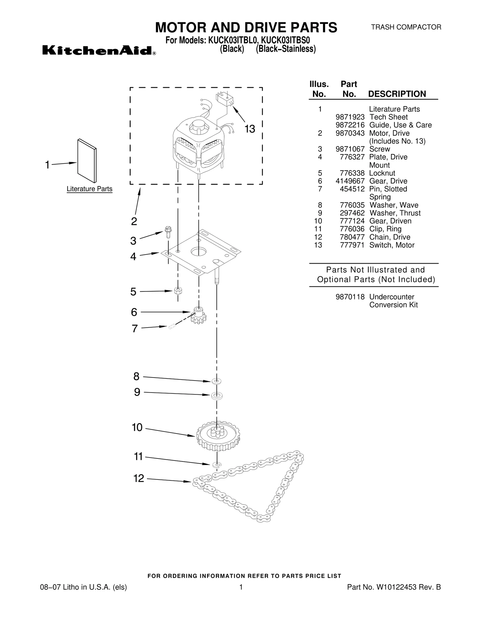 MOTOR AND DRIVE PARTS