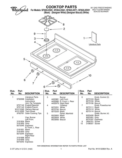 COOKTOP PARTS
