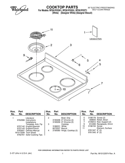 COOKTOP PARTS