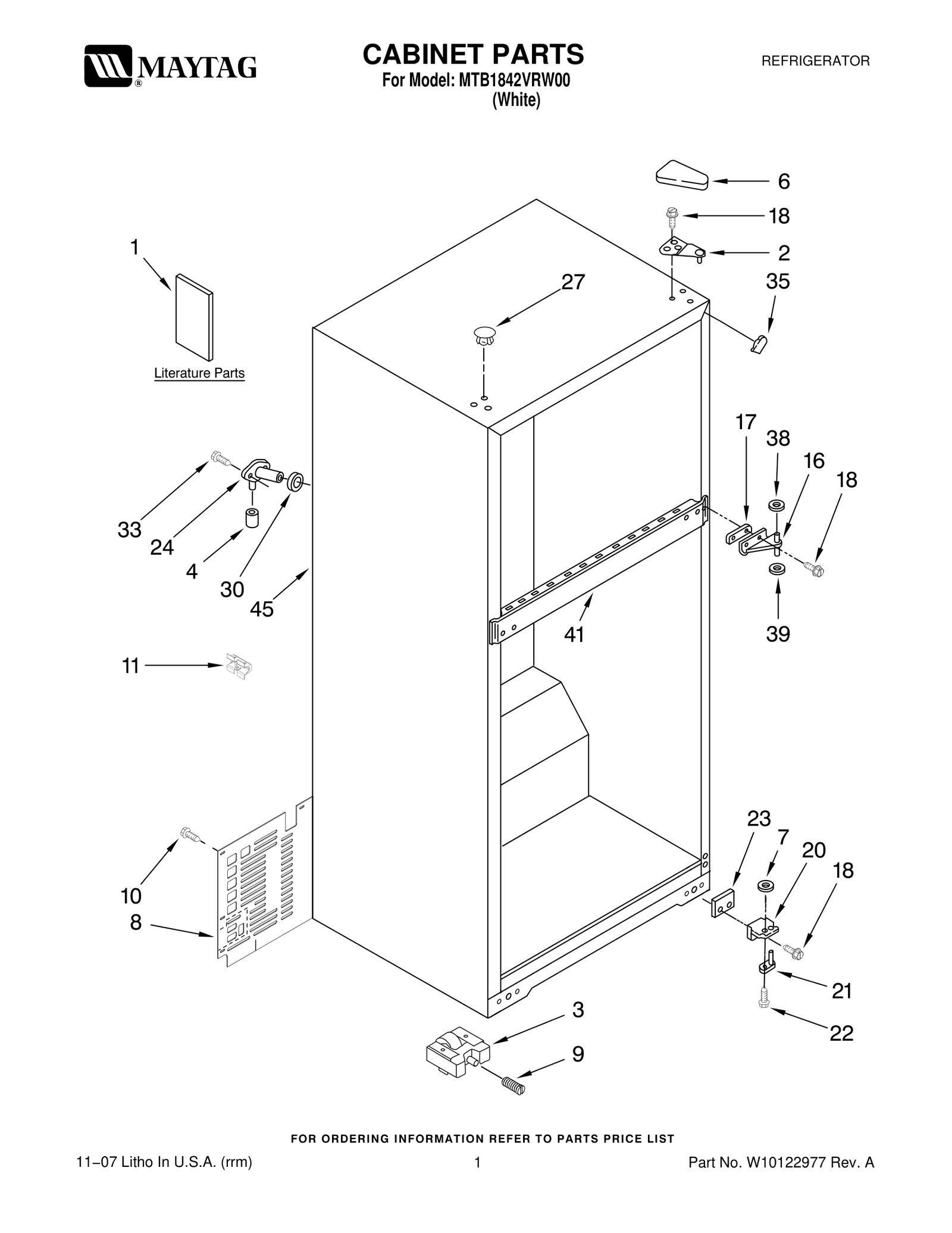 CABINET PARTS