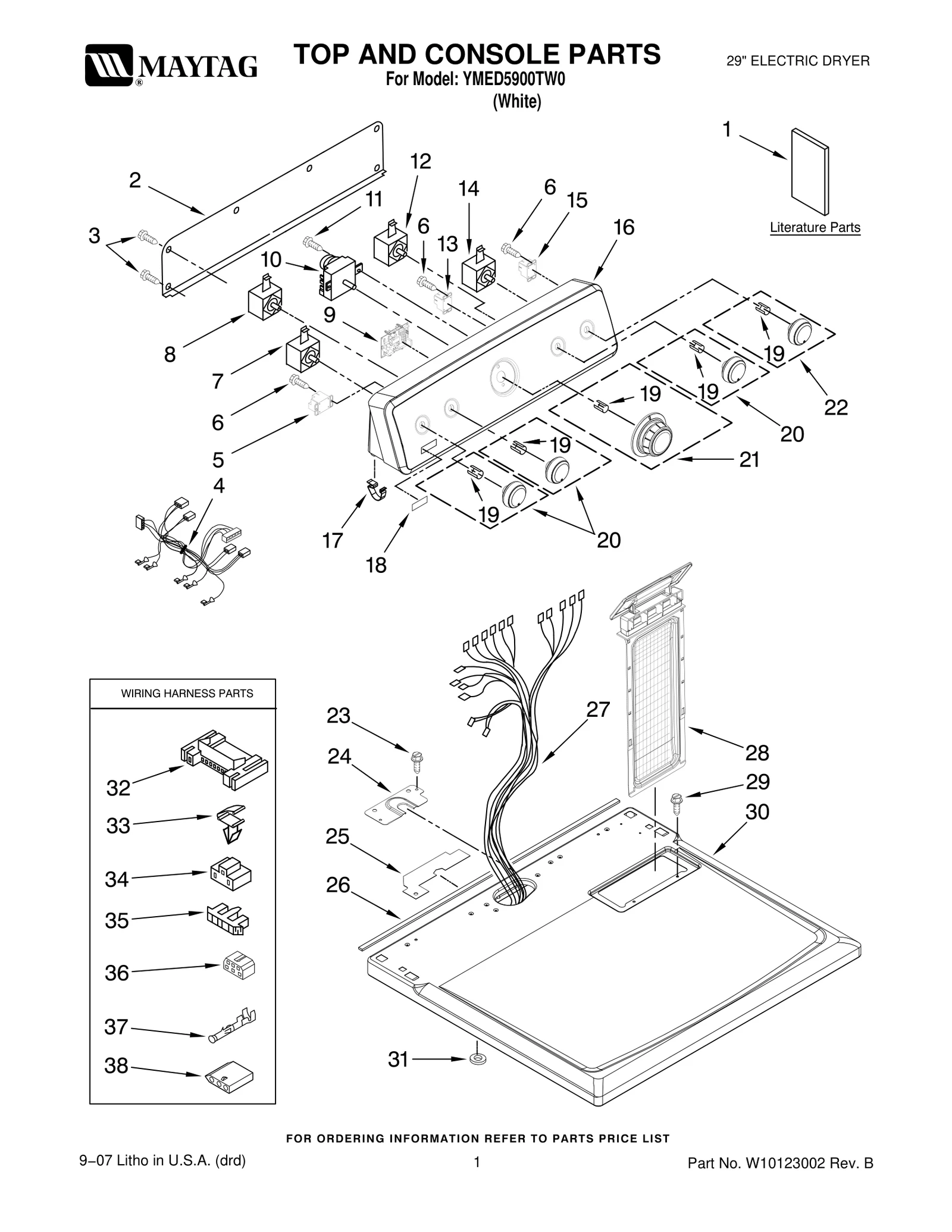 TOP AND CONSOLE PARTS