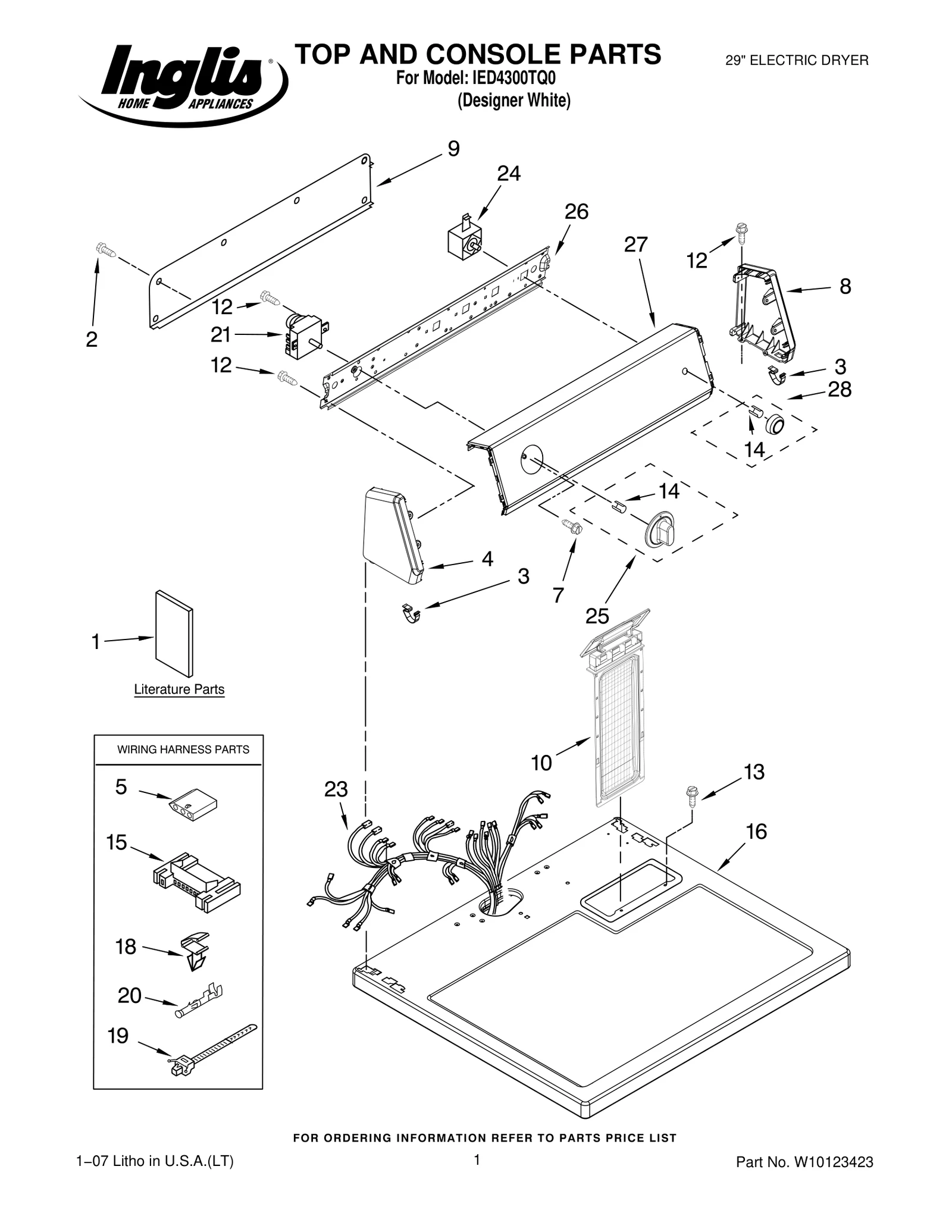 TOP AND CONSOLE PARTS