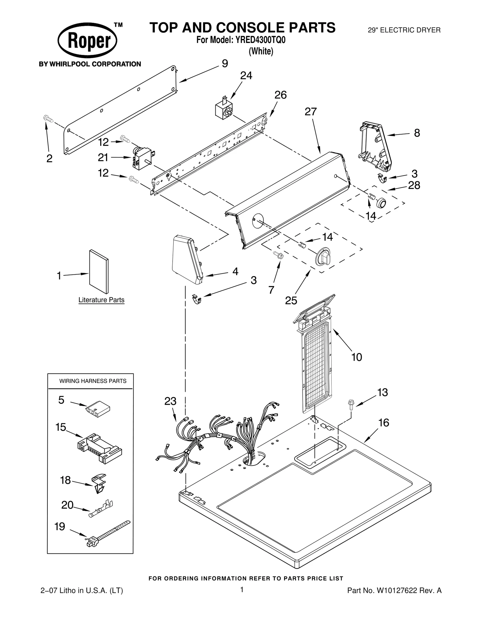 TOP AND CONSOLE PARTS