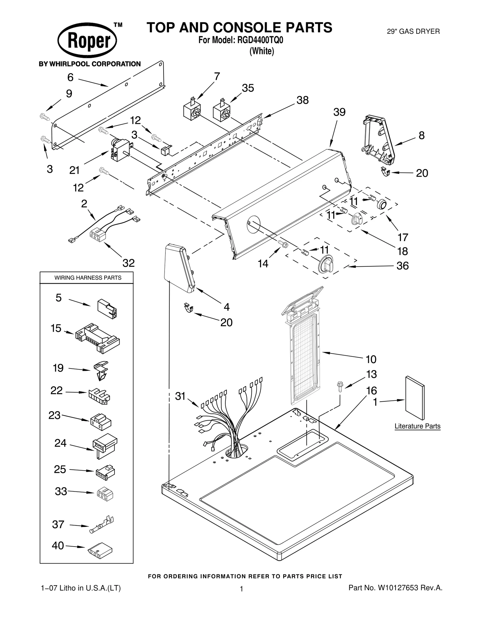 TOP AND CONSOLE PARTS