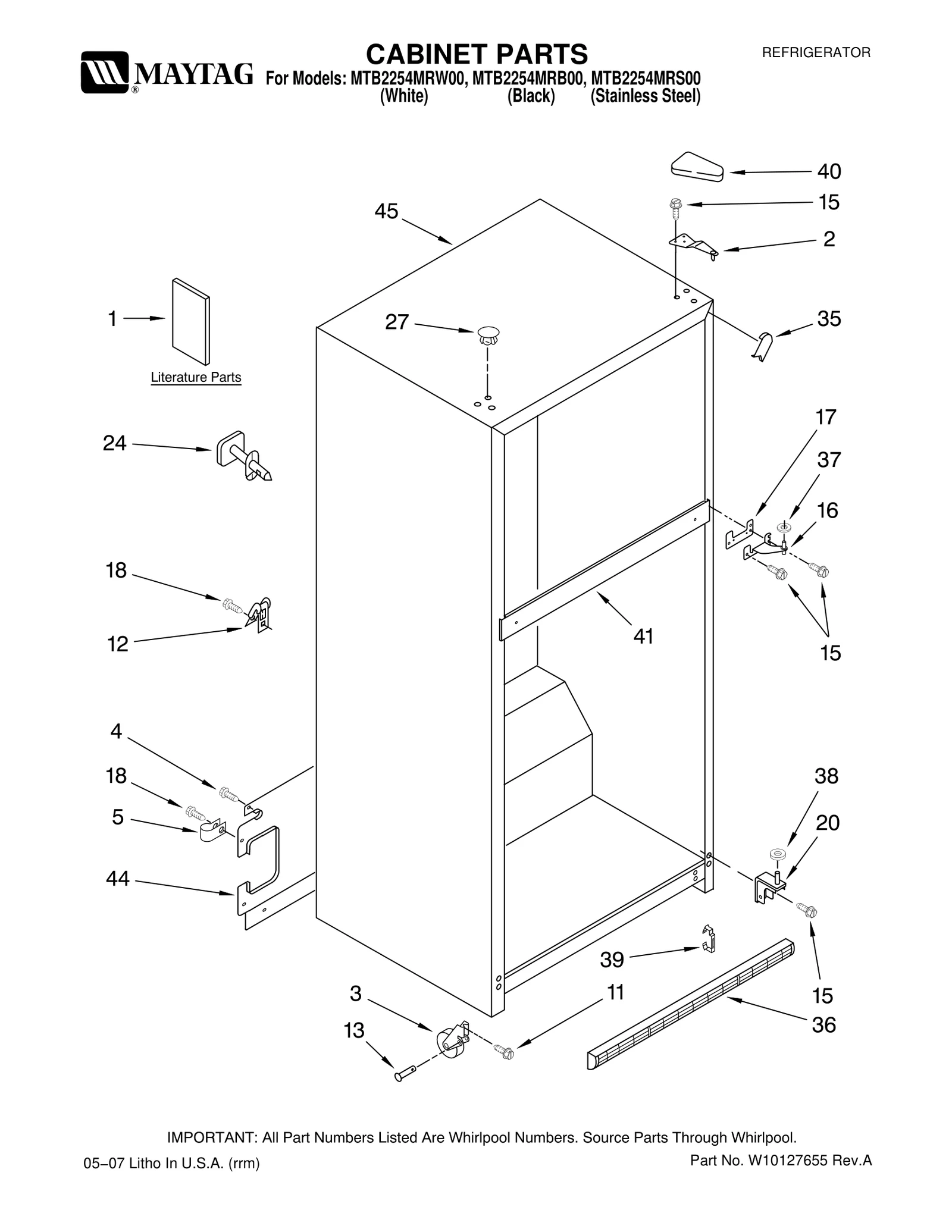 CABINET PARTS