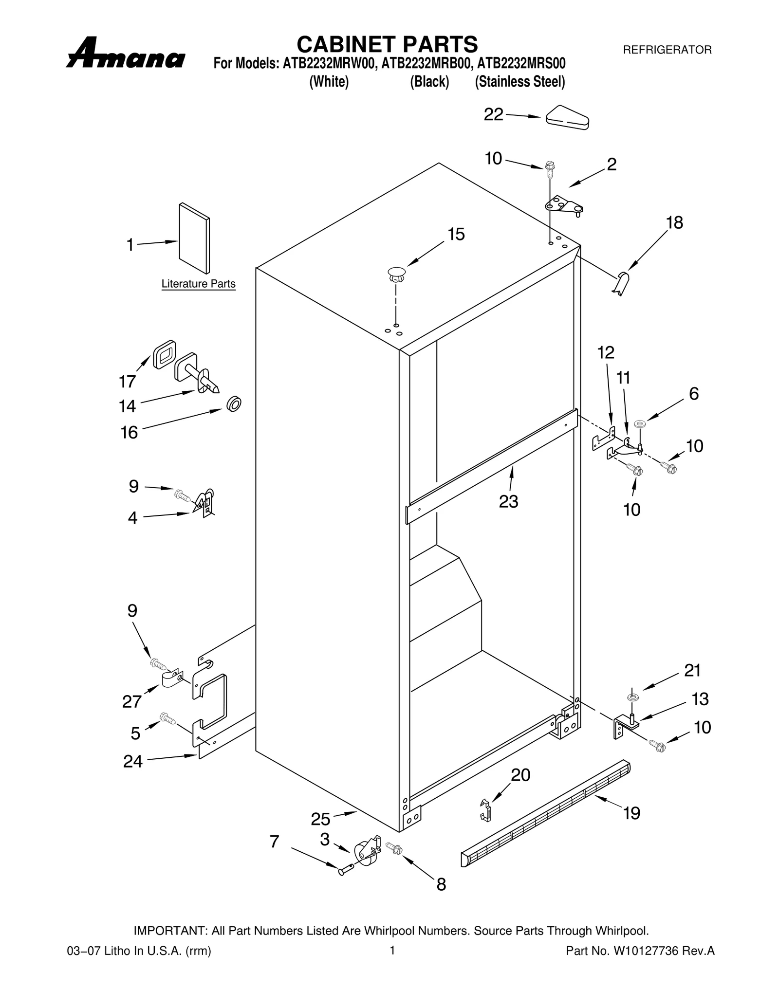 CABINET PARTS