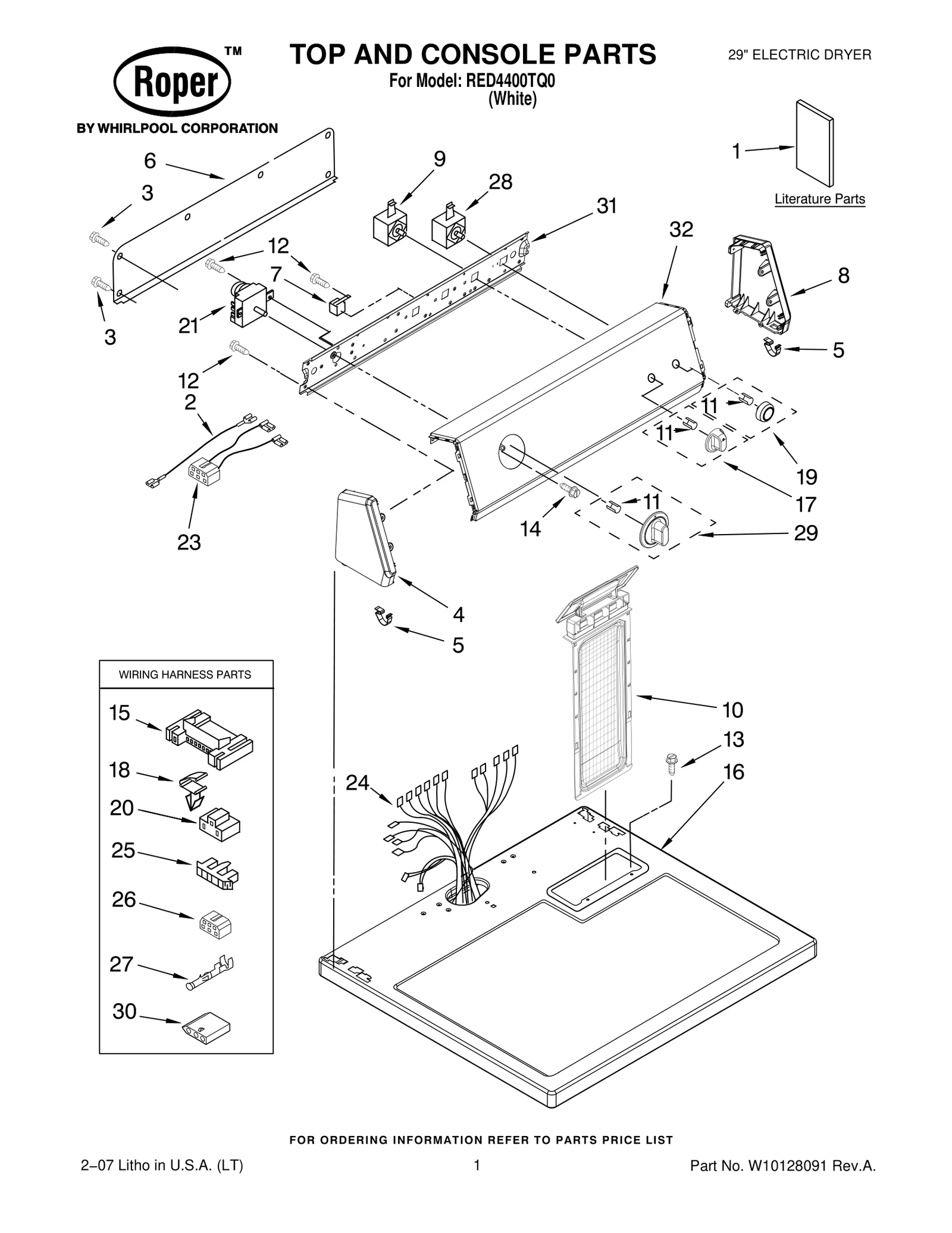 TOP AND CONSOLE PARTS