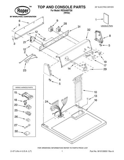 TOP AND CONSOLE PARTS