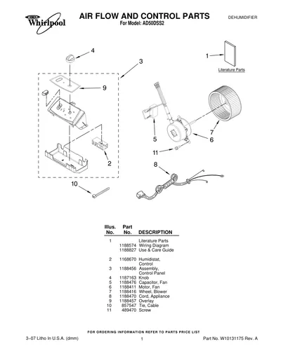 AIR FLOW AND CONTROL PARTS