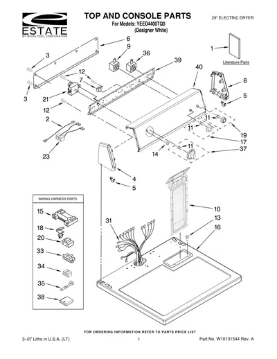 TOP AND CONSOLE PARTS