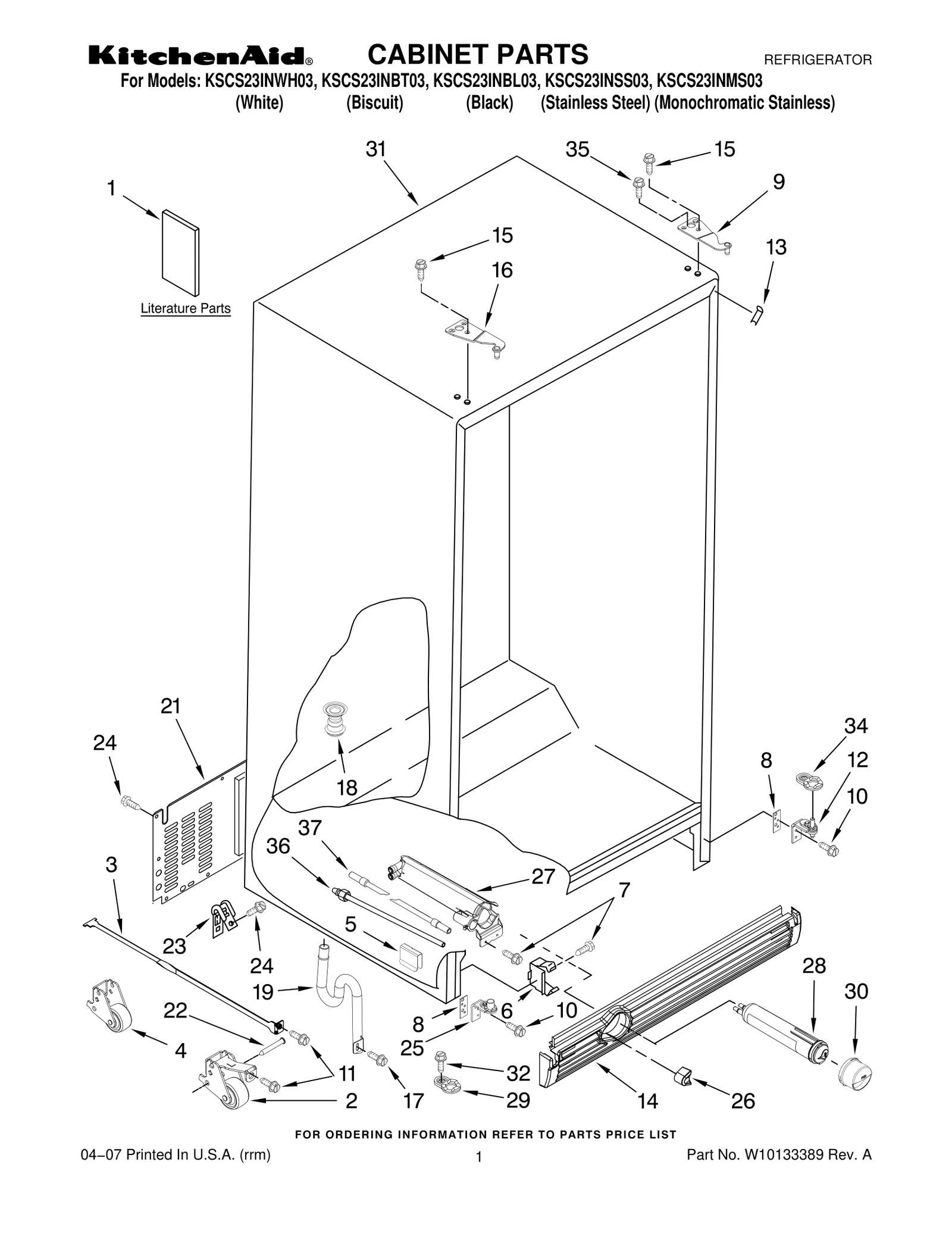 CABINET PARTS
