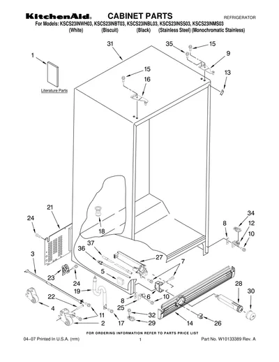 CABINET PARTS