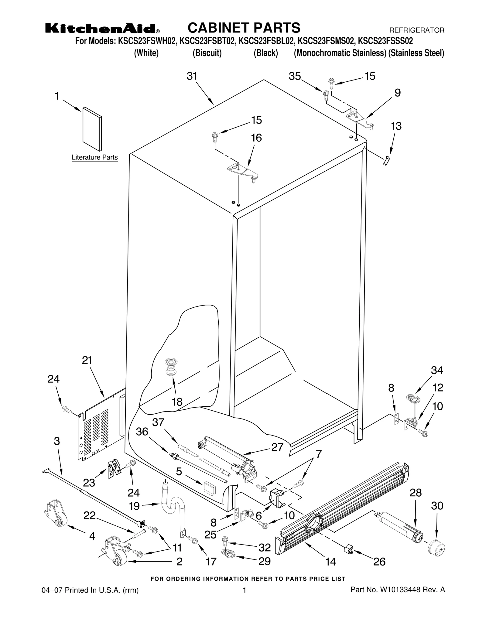 CABINET PARTS