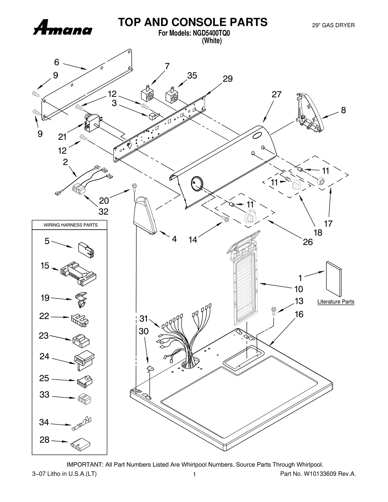 TOP AND CONSOLE PARTS