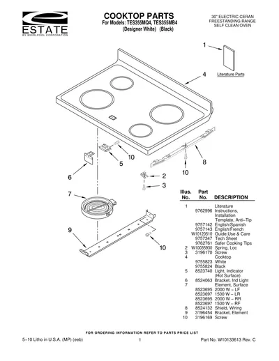 COOKTOP PARTS