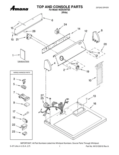 TOP AND CONSOLE PARTS