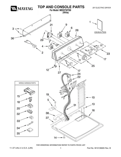TOP AND CONSOLE PARTS