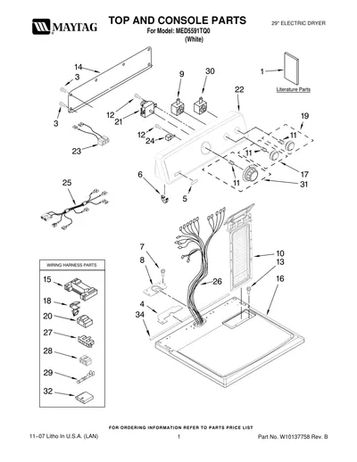 TOP AND CONSOLE PARTS