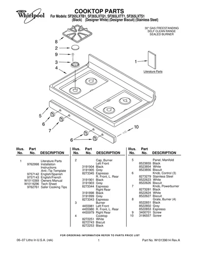 COOKTOP PARTS