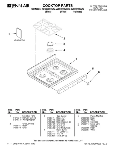 COOKTOP PARTS