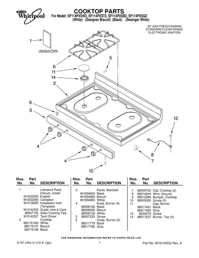 COOKTOP PARTS