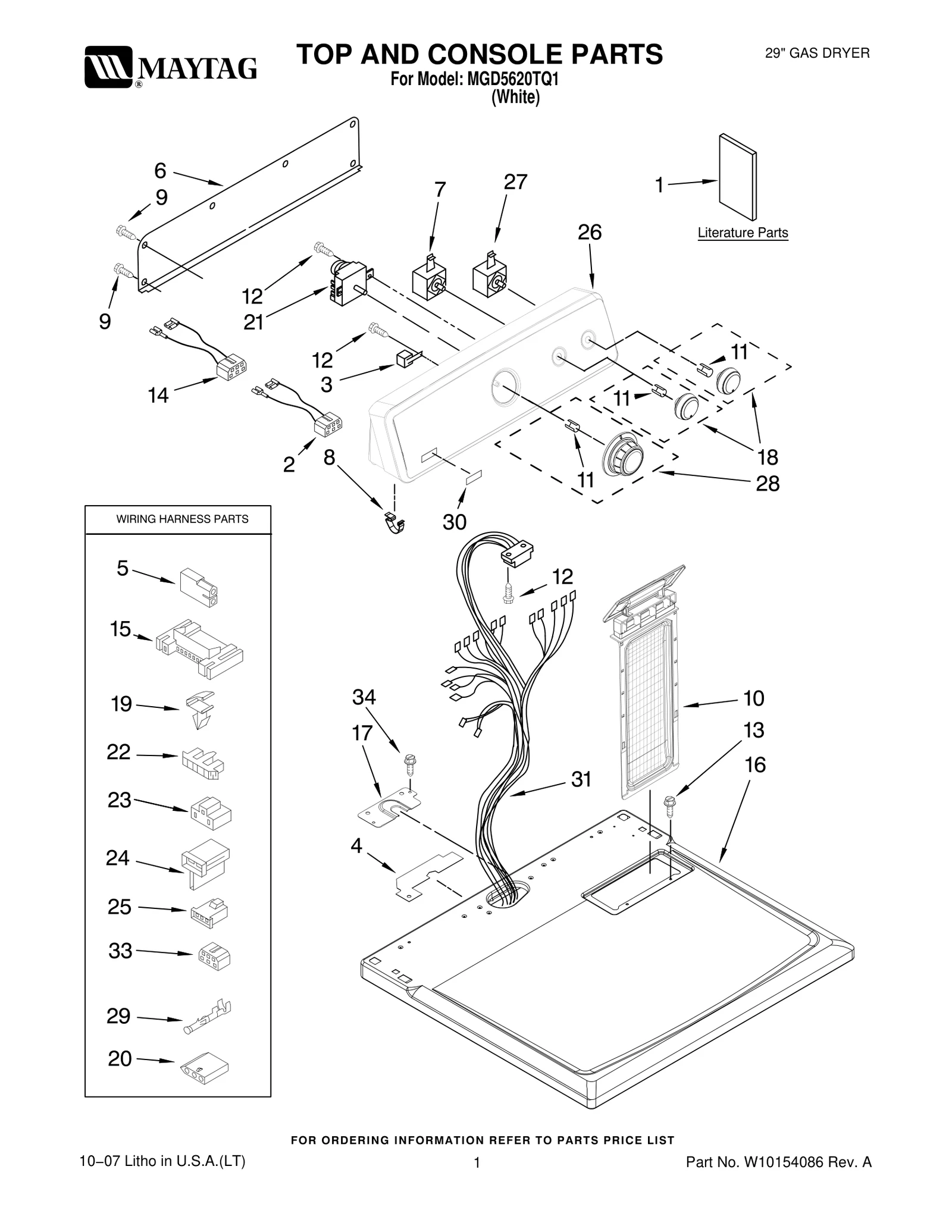 TOP AND CONSOLE PARTS