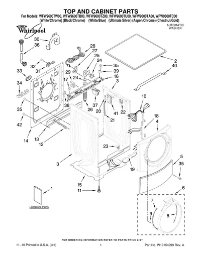 TOP AND CABINET PARTS