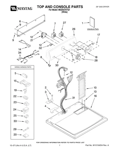 TOP AND CONSOLE PARTS