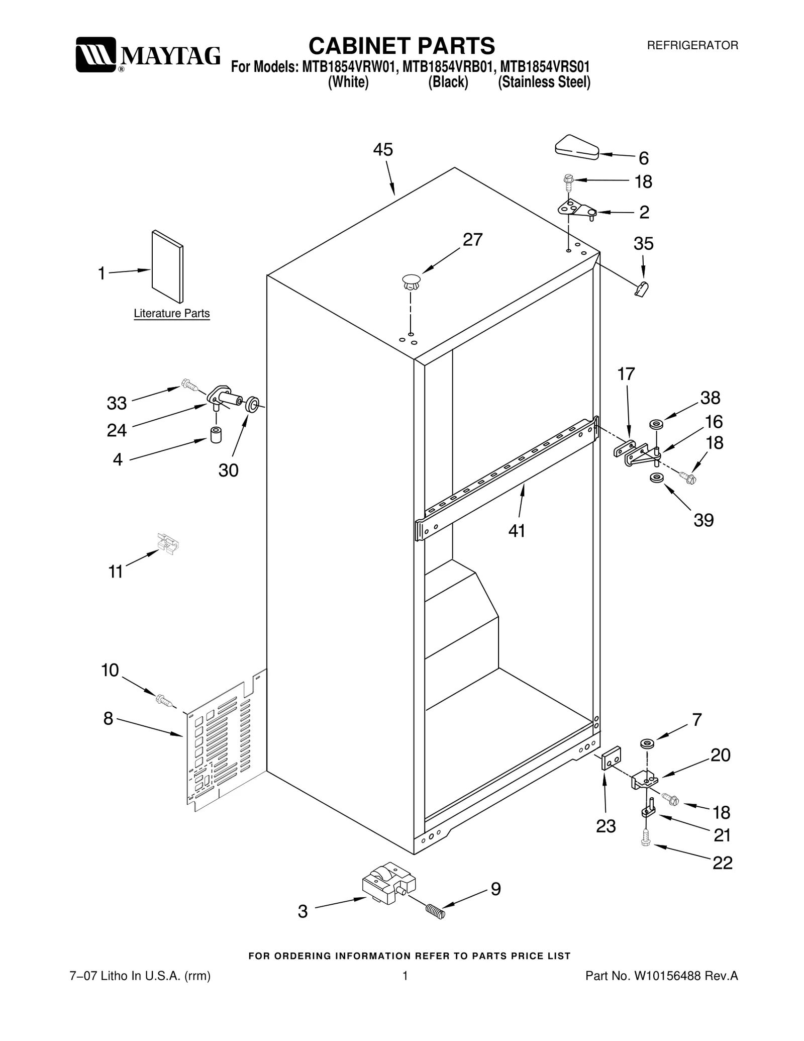 CABINET PARTS