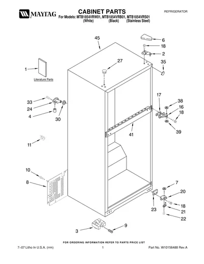 CABINET PARTS