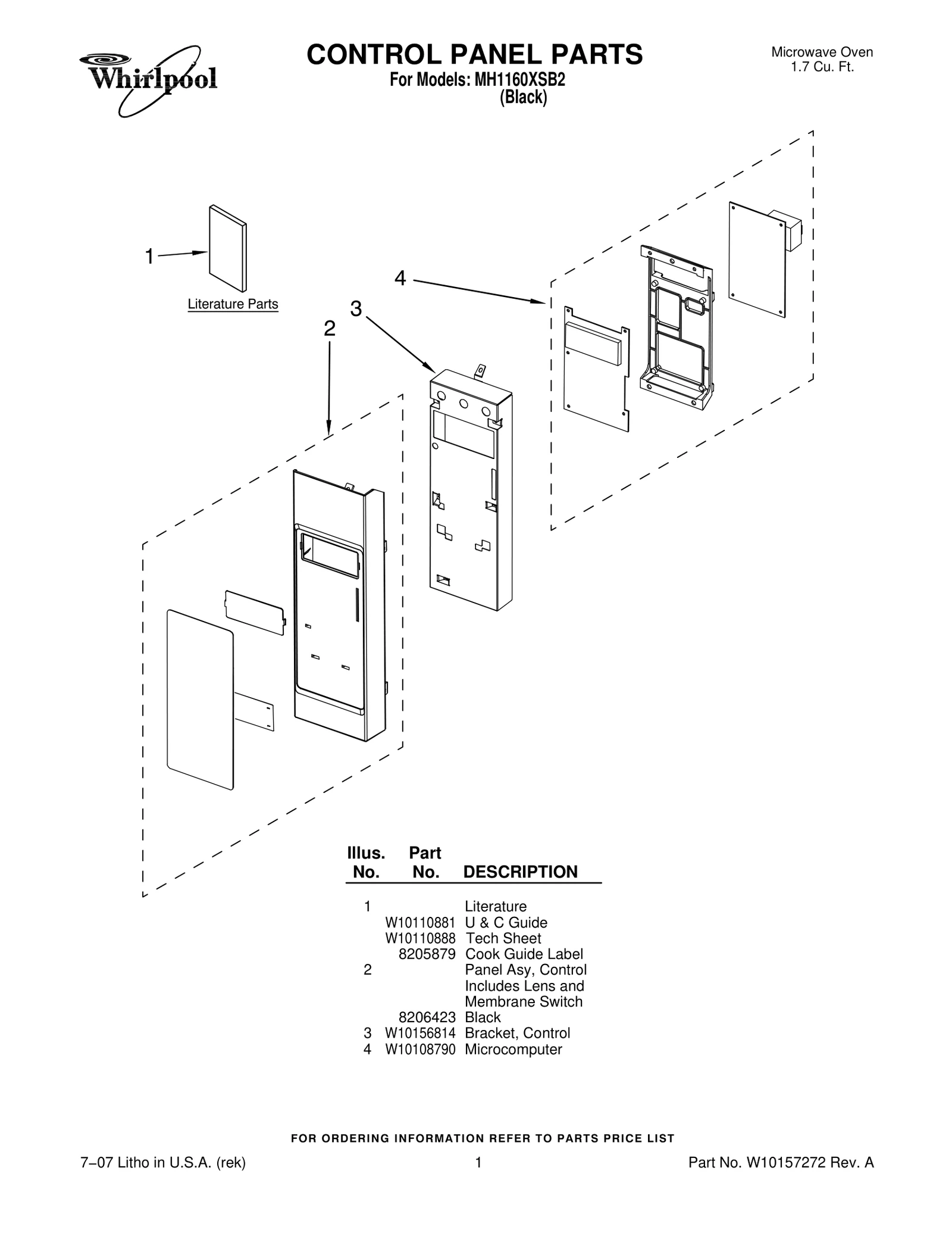 CONTROL PANEL PARTS
