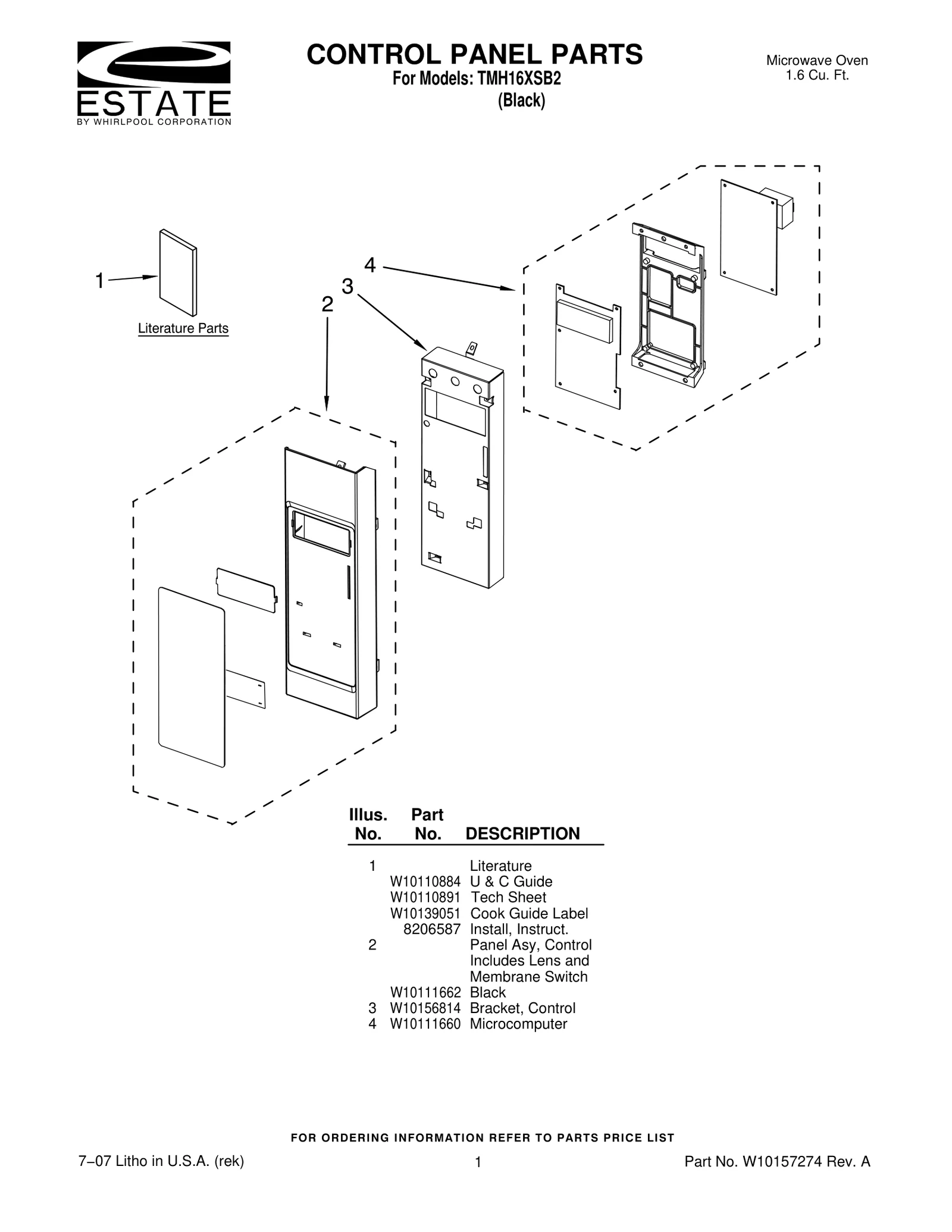 CONTROL PANEL PARTS