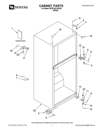 CABINET PARTS