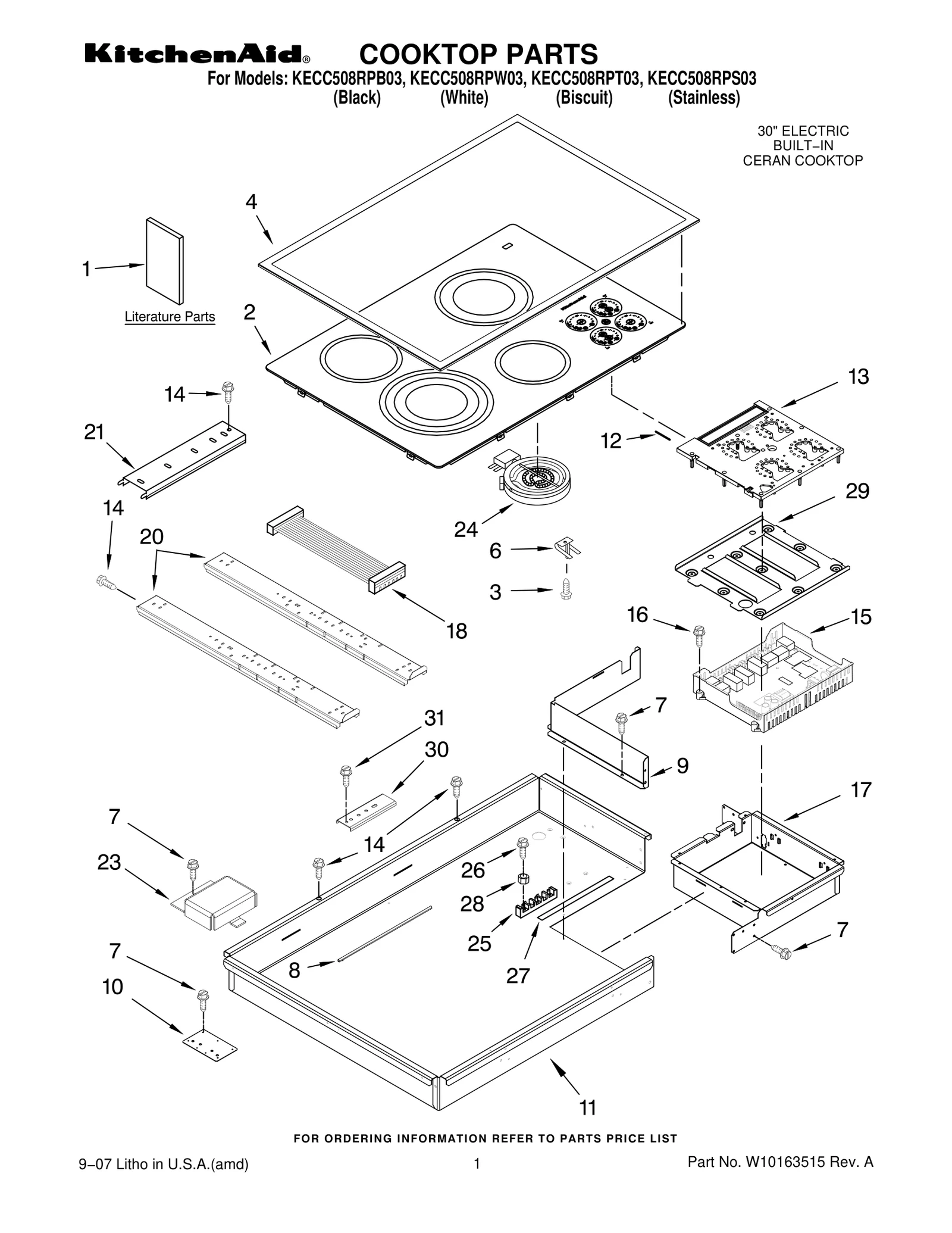 COOKTOP PARTS
