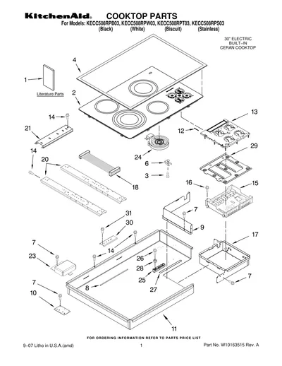 COOKTOP PARTS