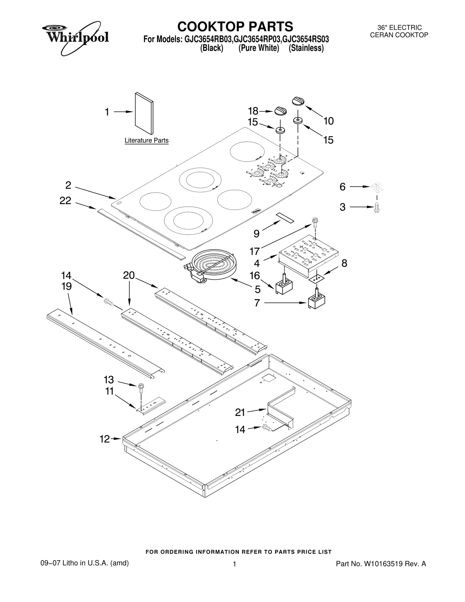 COOKTOP PARTS