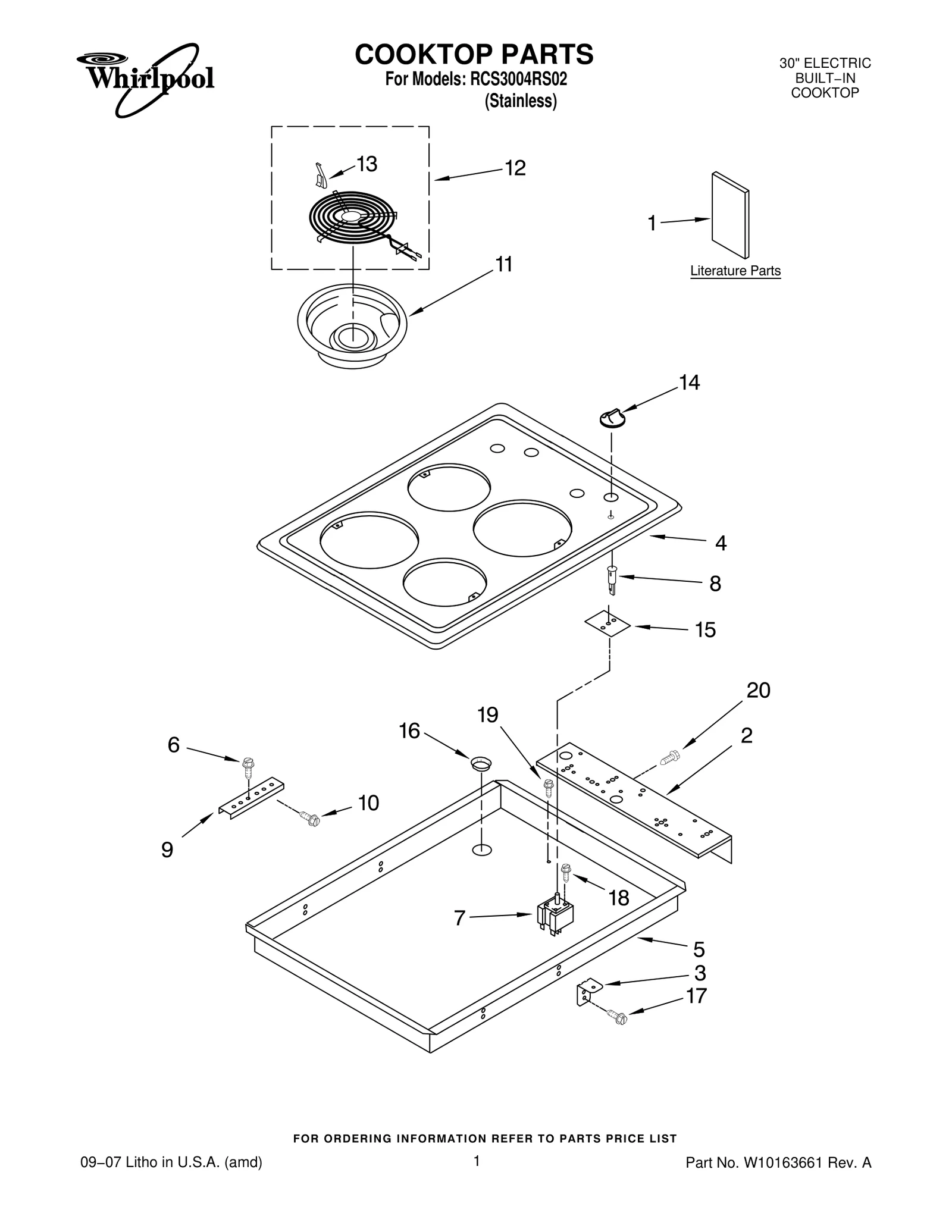 COOKTOP PARTS