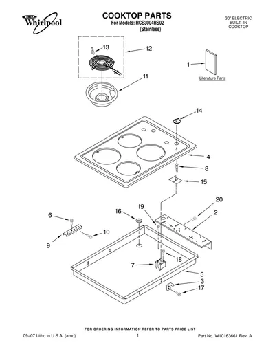 COOKTOP PARTS